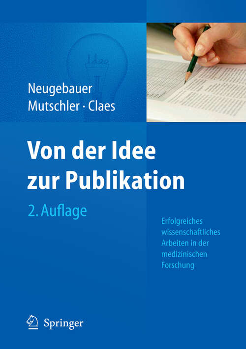 Book cover of Von der Idee zur Publikation