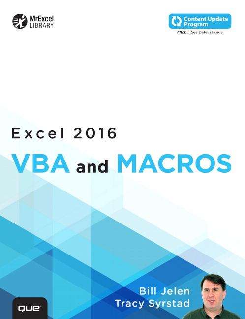 Book cover of Excel 2016 VBA and Macros