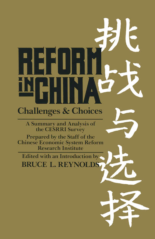 Book cover of Reform in China
