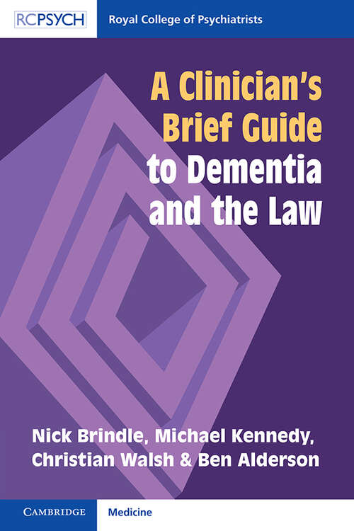 Book cover of A Clinician's Brief Guide to Dementia and the Law