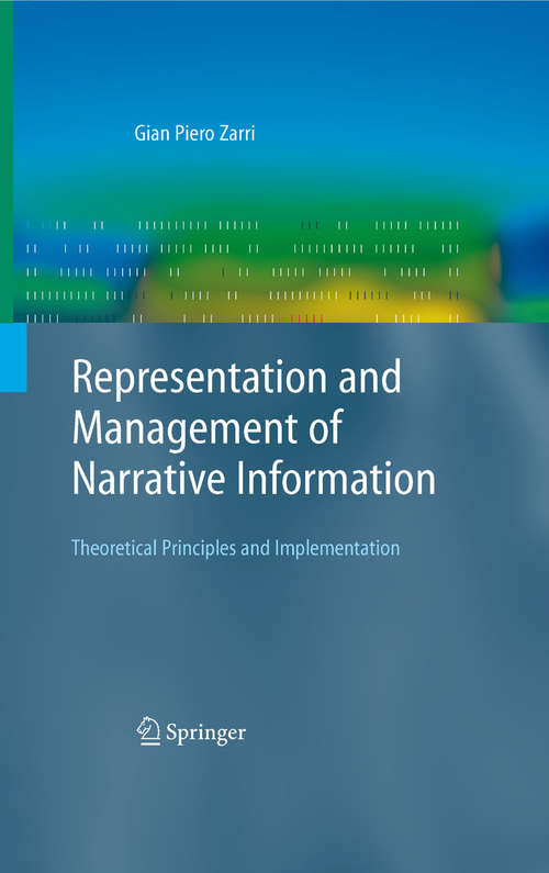 Book cover of Representation and Management of Narrative Information