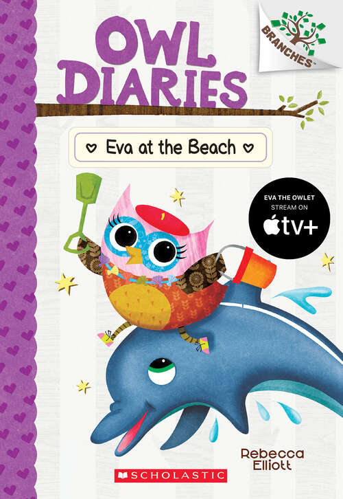 Book cover of Eva at the Beach: A Branches Book (Owl Diaries #14)