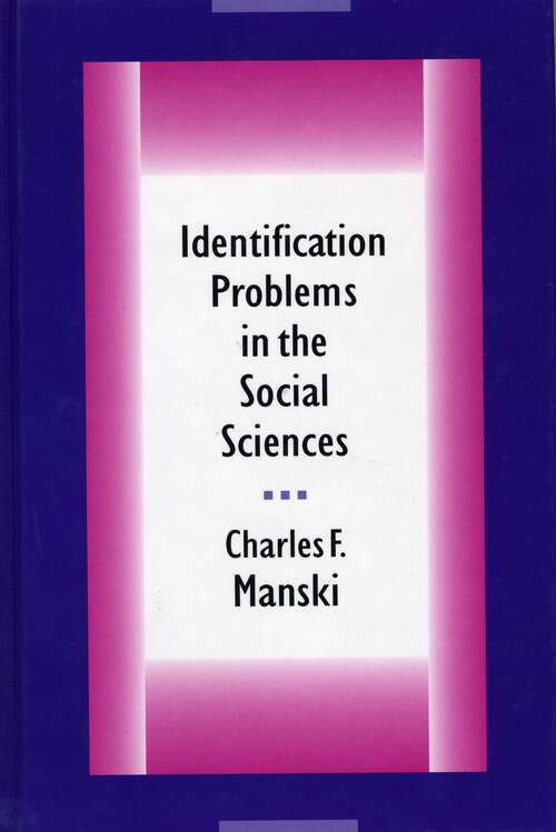 Book cover of Identification Problems in the Social Sciences