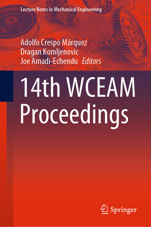 Book cover of 14th WCEAM Proceedings (1st ed. 2021) (Lecture Notes in Mechanical Engineering)