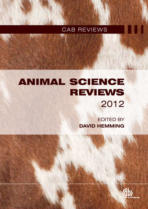 Book cover of Animal Science Reviews 2012