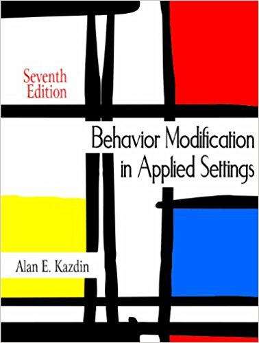 Book cover of Behavior Modification in Applied Settings