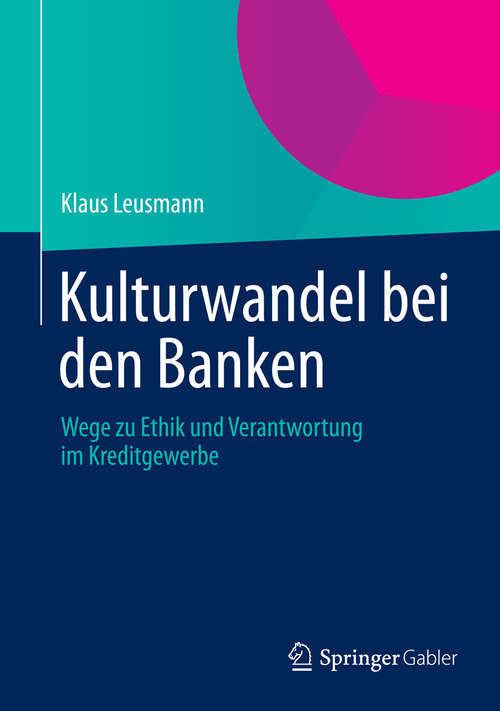 Book cover of Kulturwandel bei den Banken