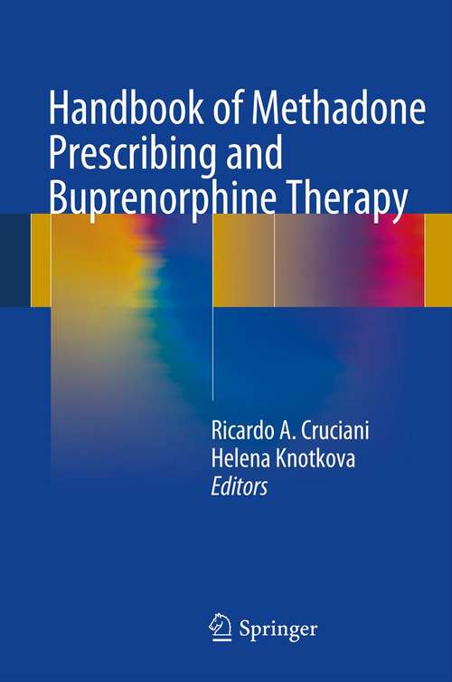 Book cover of Handbook of Methadone Prescribing and Buprenorphine Therapy