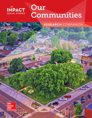 Book cover of Our Communities, Research Companion: Impact Social Studies (National Edition)