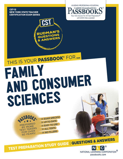 Book cover of Family and Consumer Sciences: Passbooks Study Guide (New York State Teacher Certification Examination Series (NYSTCE))