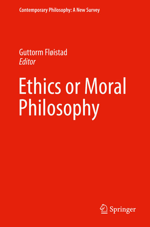 Book cover of Ethics or Moral Philosophy