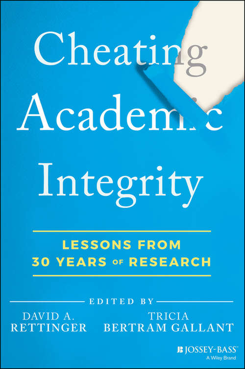 Book cover of Cheating Academic Integrity: Lessons from 30 Years of Research