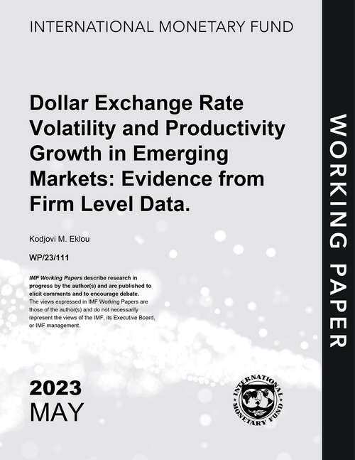 Book cover of Dollar Exchange Rate volatility and Productivity Growth in Emerging Markets: Evidence from Firm Level Data
