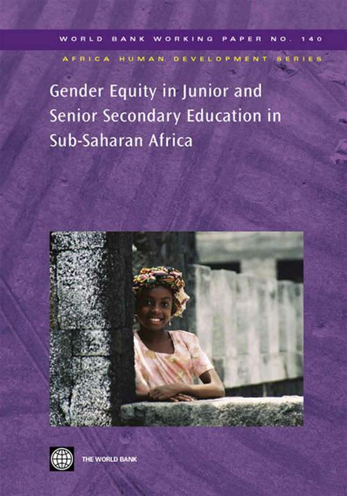 Book cover of Gender Equity in Junior and Senior Secondary Education in Sub-Saharan Africa