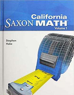 Book cover of Saxon Math, Intermediate 5, Student Edition, Volume 1