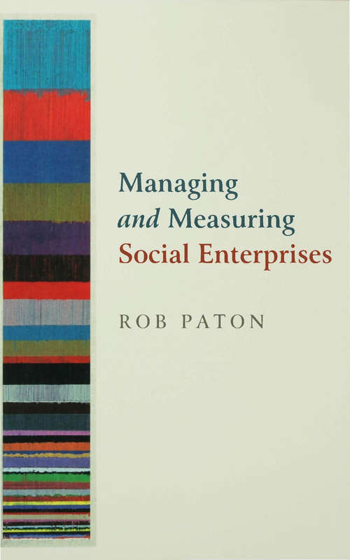 Book cover of Managing and Measuring Social Enterprises