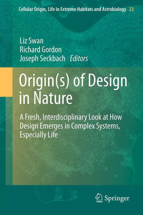 Book cover of Origin(s) of Design in Nature