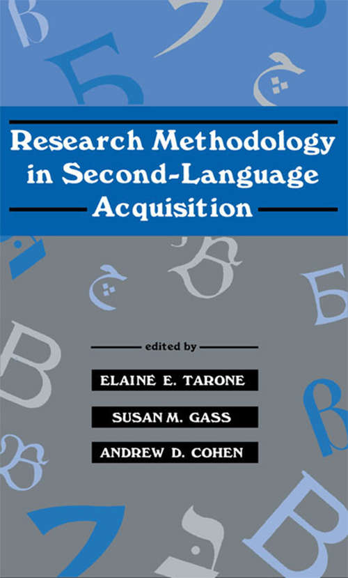Research Methodology in Second-Language Acquisition (Second Language Acquisition Research Series)