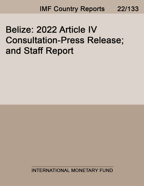Book cover of Belize: 2022 Article IV Consultation-Press Release; and Staff Report (Imf Staff Country Reports)