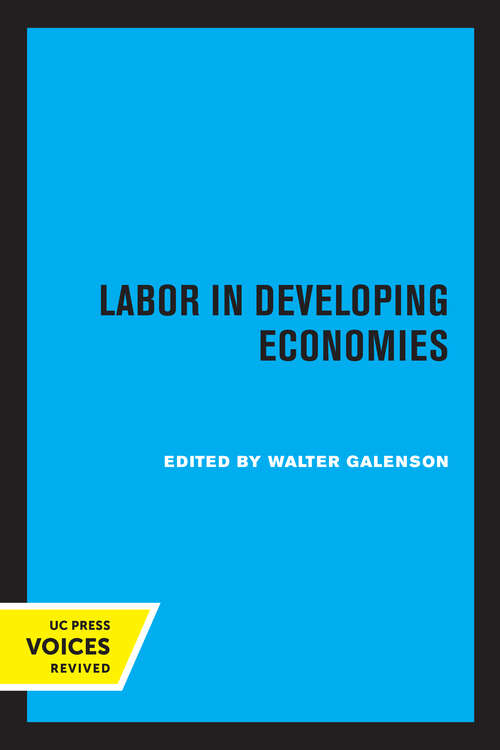 Book cover of Labor in Developing Economies
