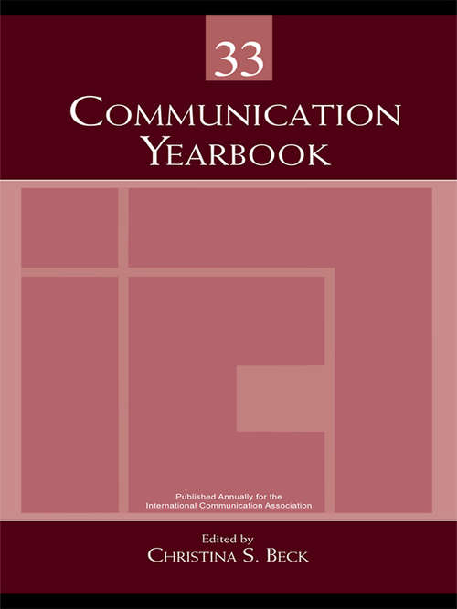 Book cover of Communication Yearbook 33