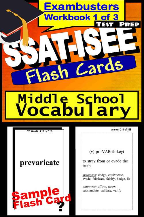 SSAT-ISEE Test Prep Flash Cards: Essential Vocabulary (Exambusters SSAT-IEEE Workbook #1 of 3)