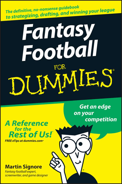 Book cover of Fantasy Football for Dummies
