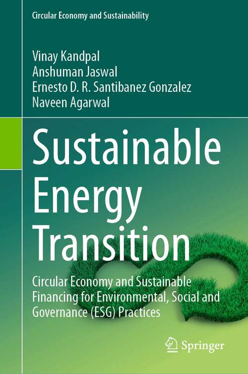 Book cover of Sustainable Energy Transition: Circular Economy and Sustainable Financing for Environmental, Social and Governance (ESG) Practices (1st ed. 2024) (Circular Economy and Sustainability)