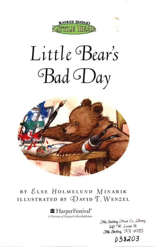 Book cover of Little Bear's Bad Day (Maurice Sendak's Little Bear Ser.)