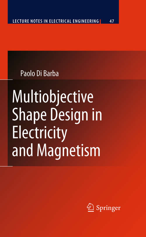 Book cover of Multiobjective Shape Design in Electricity and Magnetism