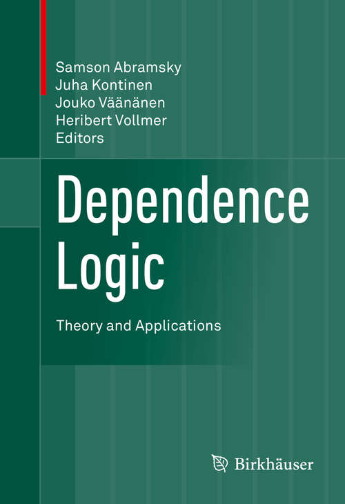 Book cover of Dependence Logic