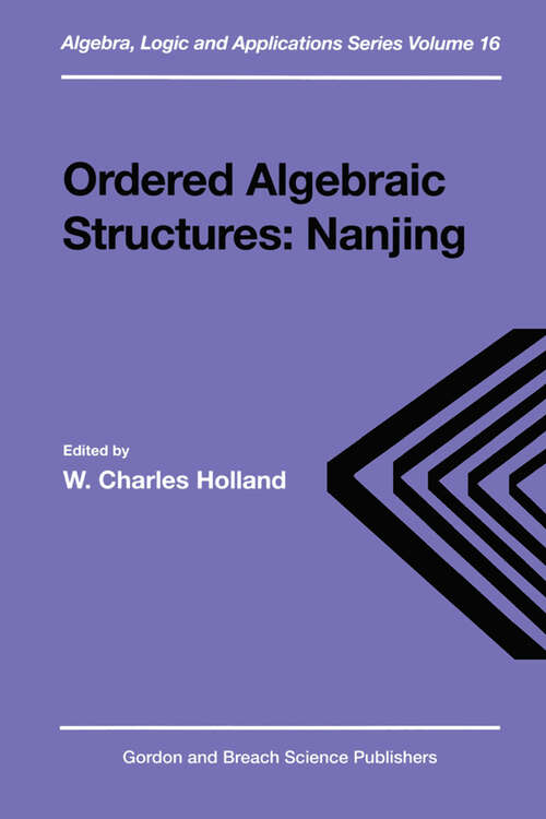 Book cover of Ordered Algebraic Structures (1) (Algebra, Logic and Applications)