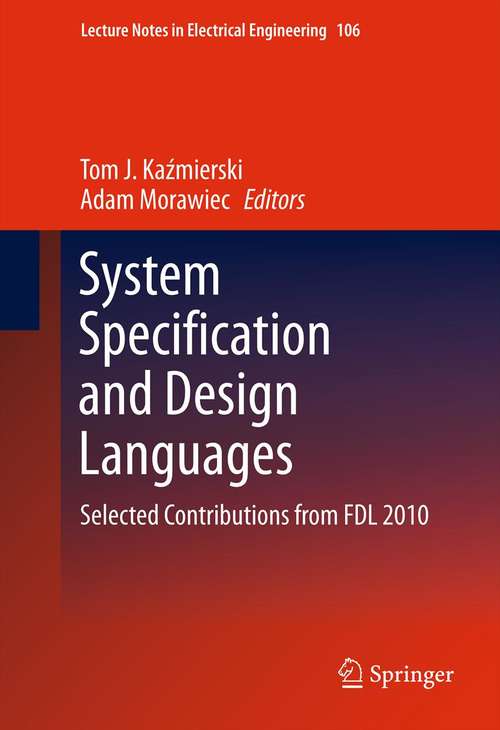 Book cover of System Specification and Design Languages