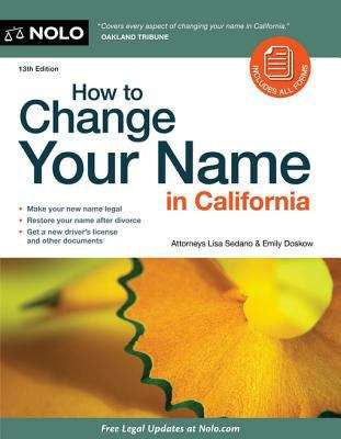 Book cover of How to Change Your Name in California