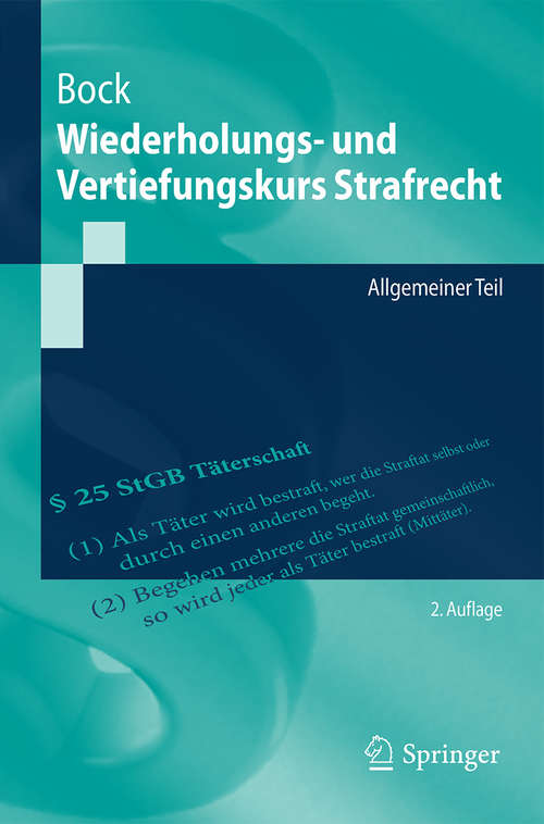 Book cover of Wiederholungs- und Vertiefungskurs Strafrecht: Allgemeiner Teil