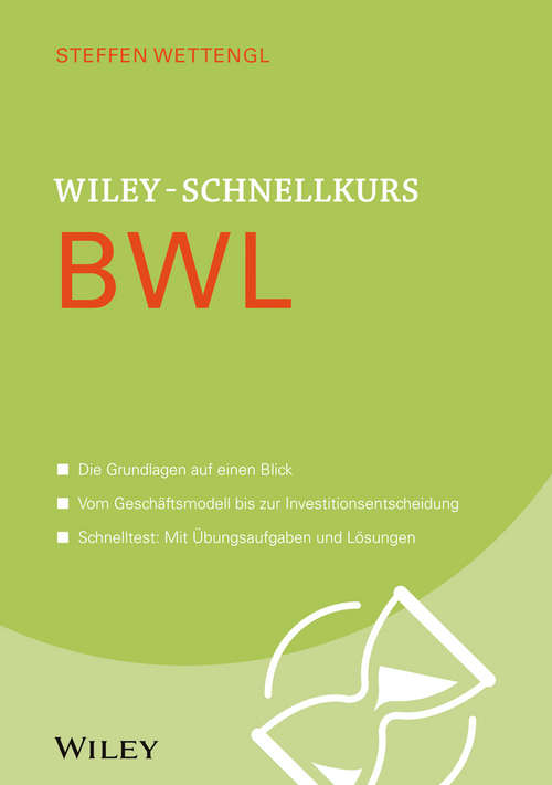 Book cover of Wiley-Schnellkurs BWL (Wiley Schnellkurs)