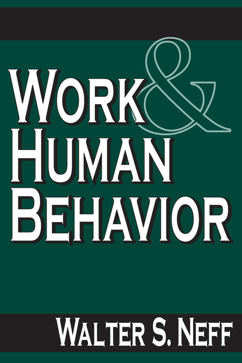 Book cover of Work and Human Behavior (3)