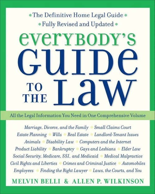 Book cover of Everybody's Guide to the Law- Fully Revised & Updated