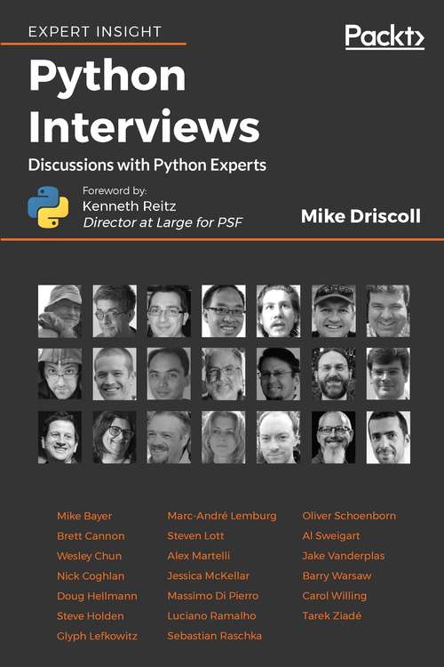 Book cover of Python Interviews: Discussions with Python Experts