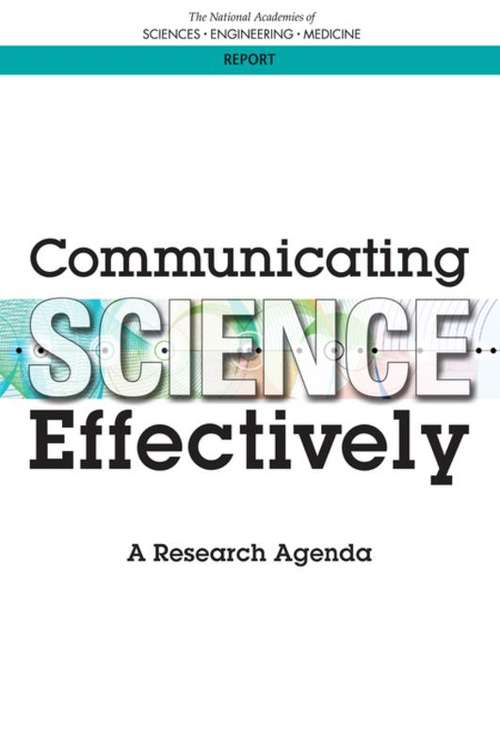 Book cover of Communicating Science Effectively: A Research Agenda