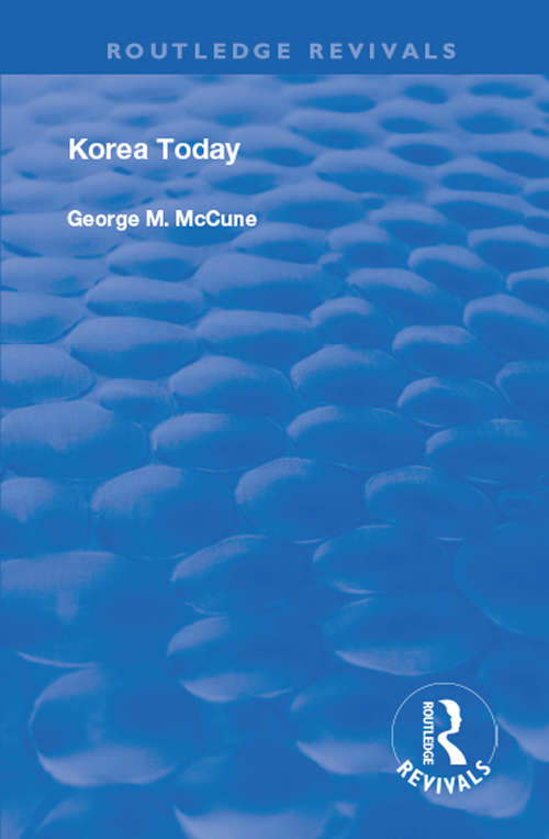 Book cover of Korea Today (Routledge Revivals #3)