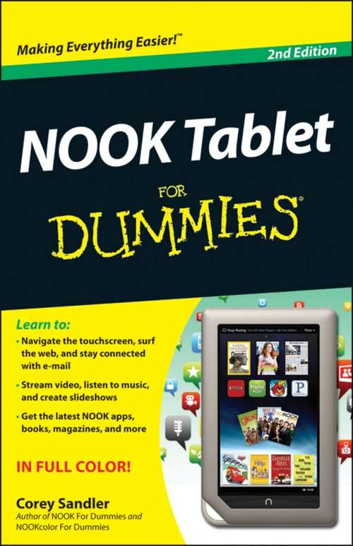 Book cover of NOOK HD For Dummies, Portable Edition