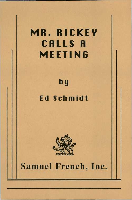 Book cover of Mr. Rickey Calls a Meeting