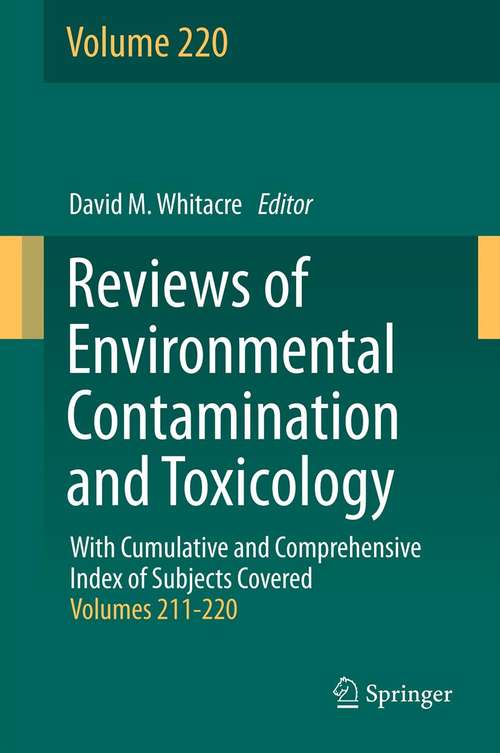 Book cover of Reviews of Environmental Contamination and Toxicology: 220