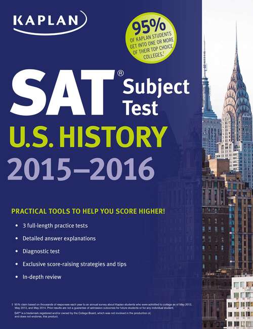 Book cover of Kaplan SAT Subject Test U.S. History 2015-2016