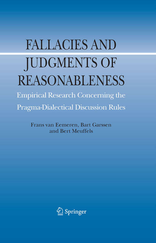 Book cover of Fallacies and Judgments of Reasonableness