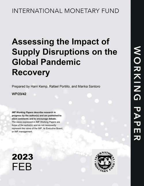 Book cover of Assessing the Impact of Supply Disruptions on the Global Pandemic Recovery
