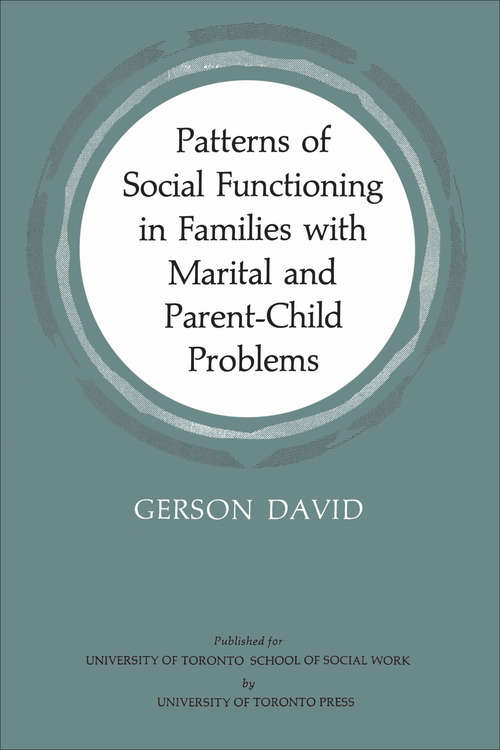 Book cover of Patterns of Social Functioning in Families with Marital and Parent-Child Problems