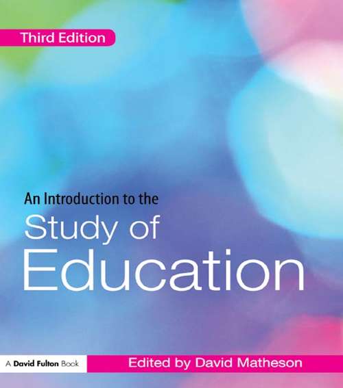 Book cover of An Introduction to the Study of Education