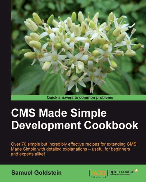 Book cover of CMS Made Simple Development Cookbook